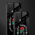 love yourself back phone cover | glass case for oppo a74 4g