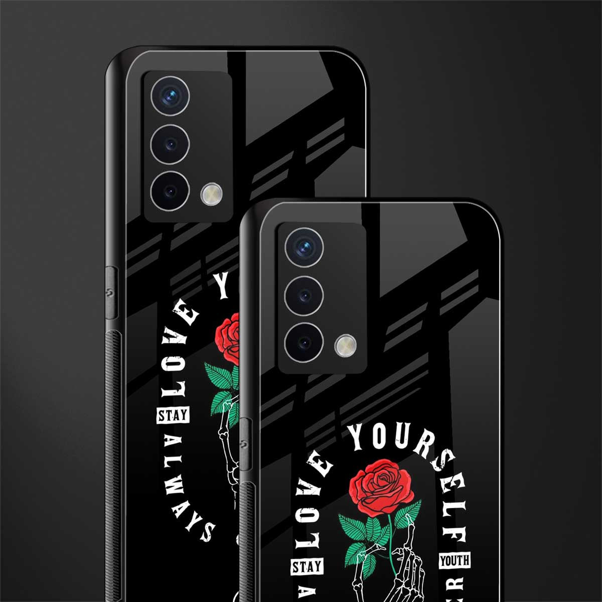 love yourself back phone cover | glass case for oppo a74 4g