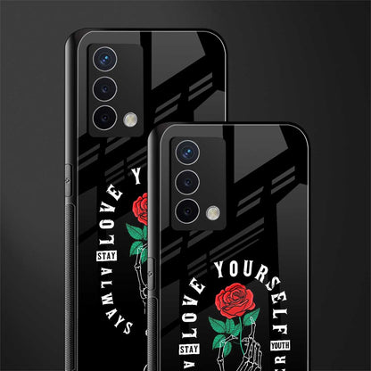 love yourself back phone cover | glass case for oppo a74 4g