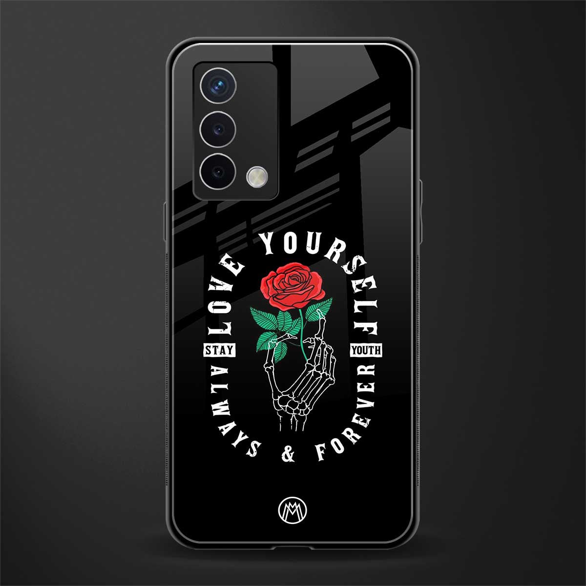 love yourself back phone cover | glass case for oppo a74 4g