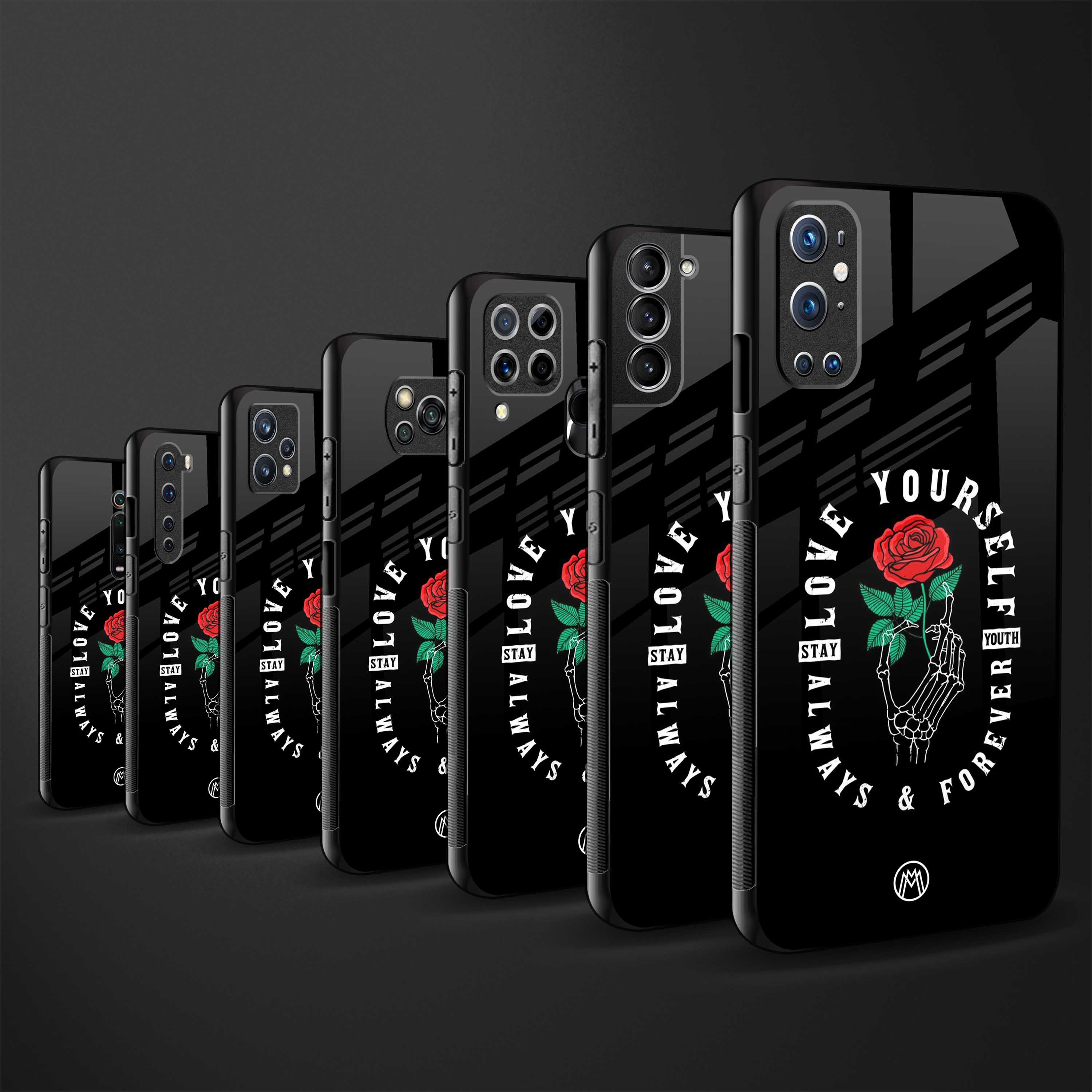 love yourself back phone cover | glass case for redmi note 11 pro plus 4g/5g