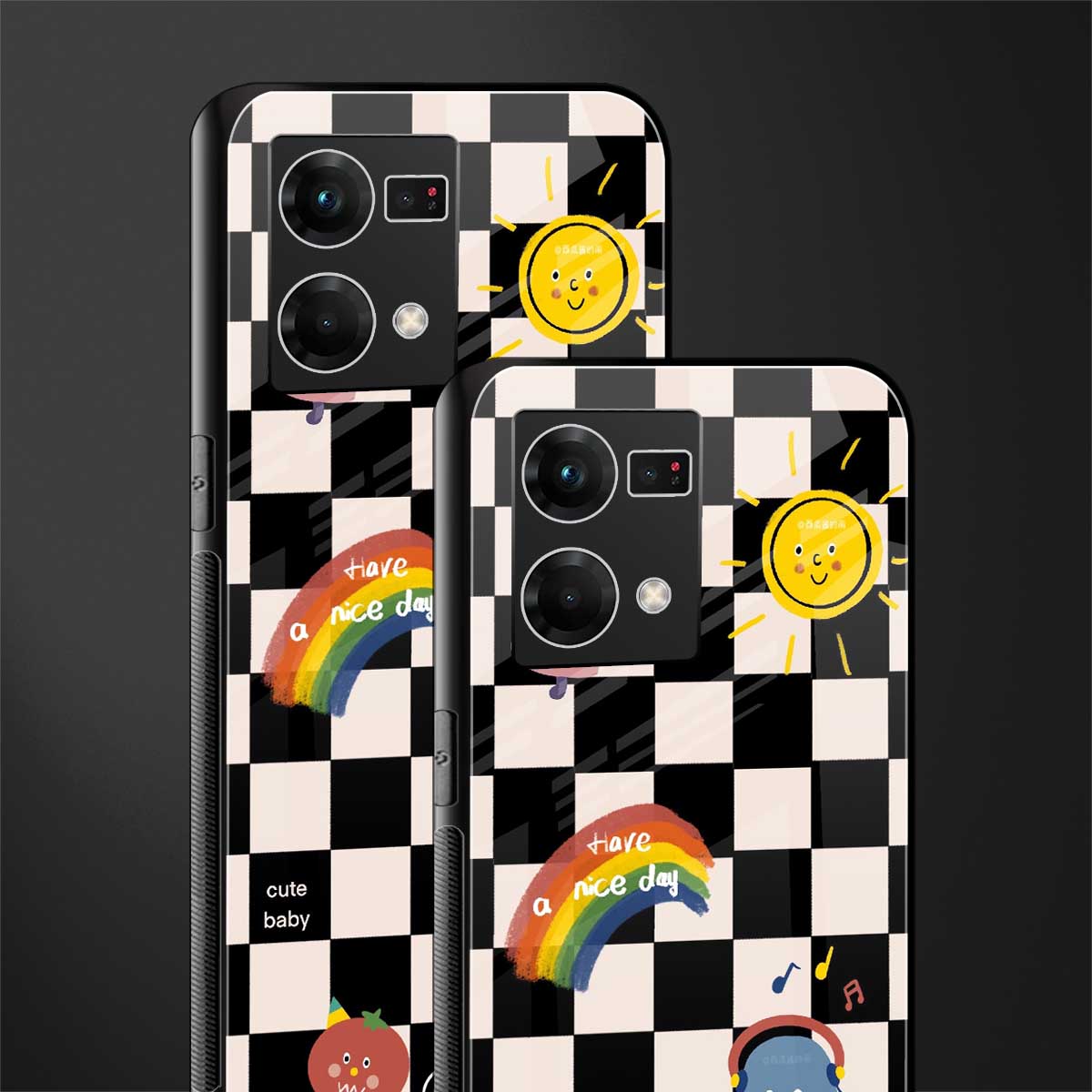 lunch break back phone cover | glass case for oppo f21 pro 4g