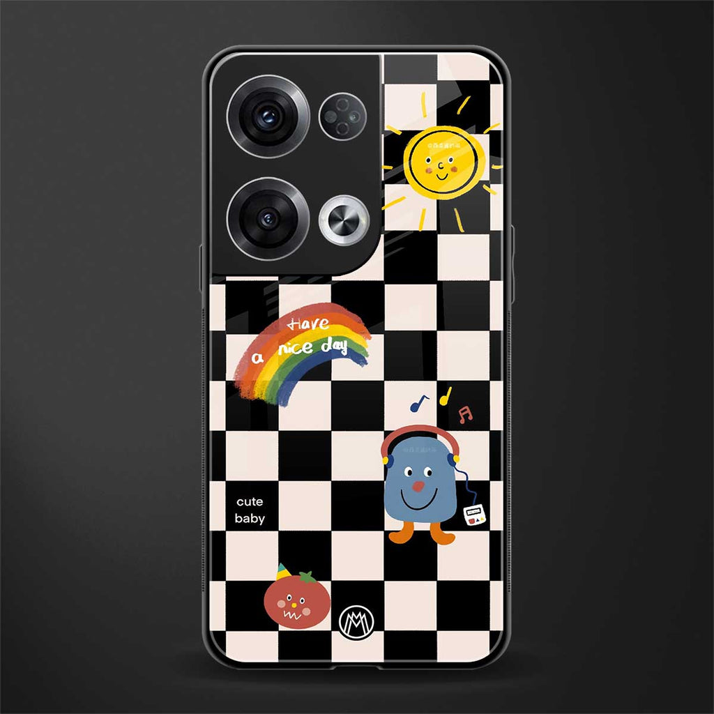 lunch break back phone cover | glass case for oppo reno 8