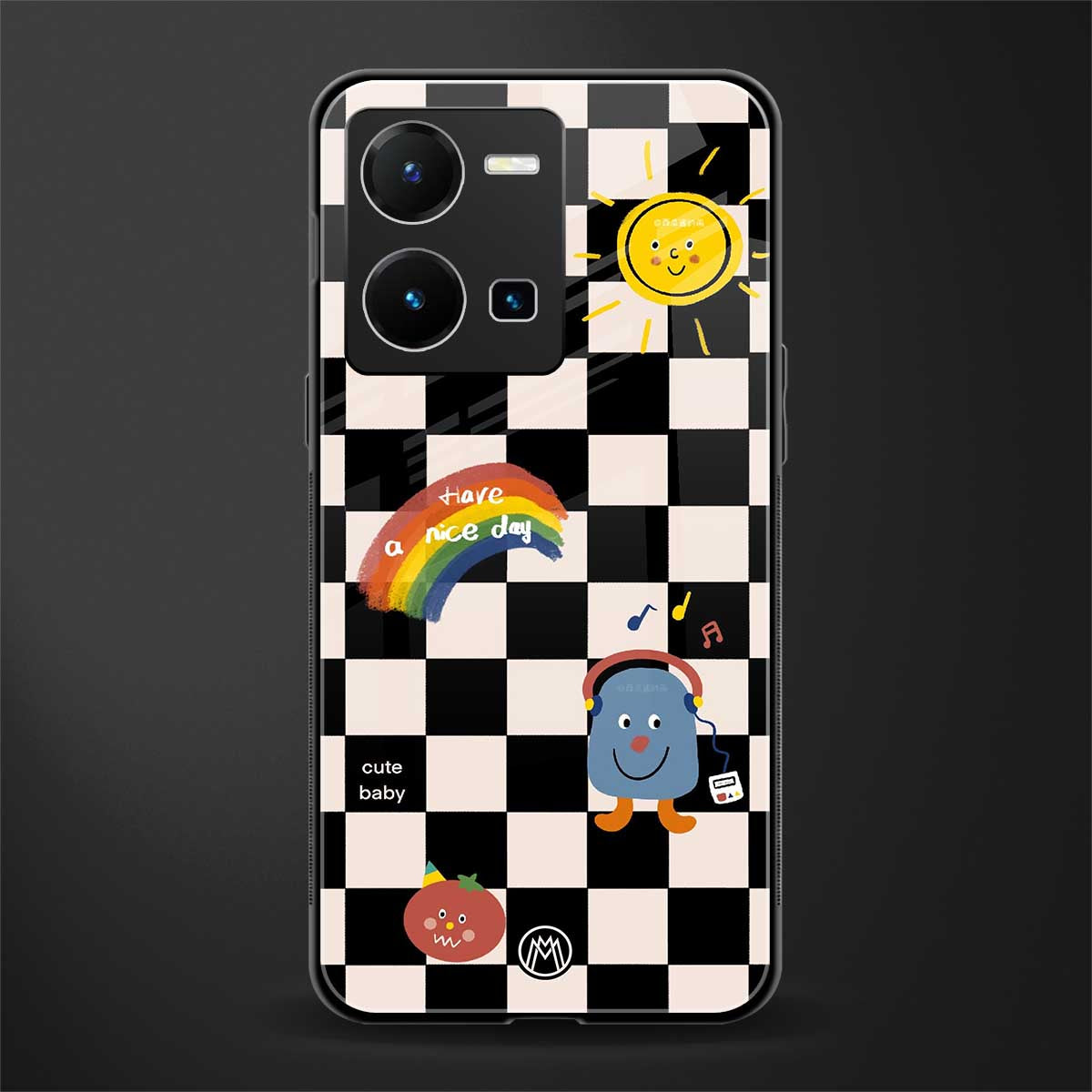 lunch break back phone cover | glass case for vivo y35 4g