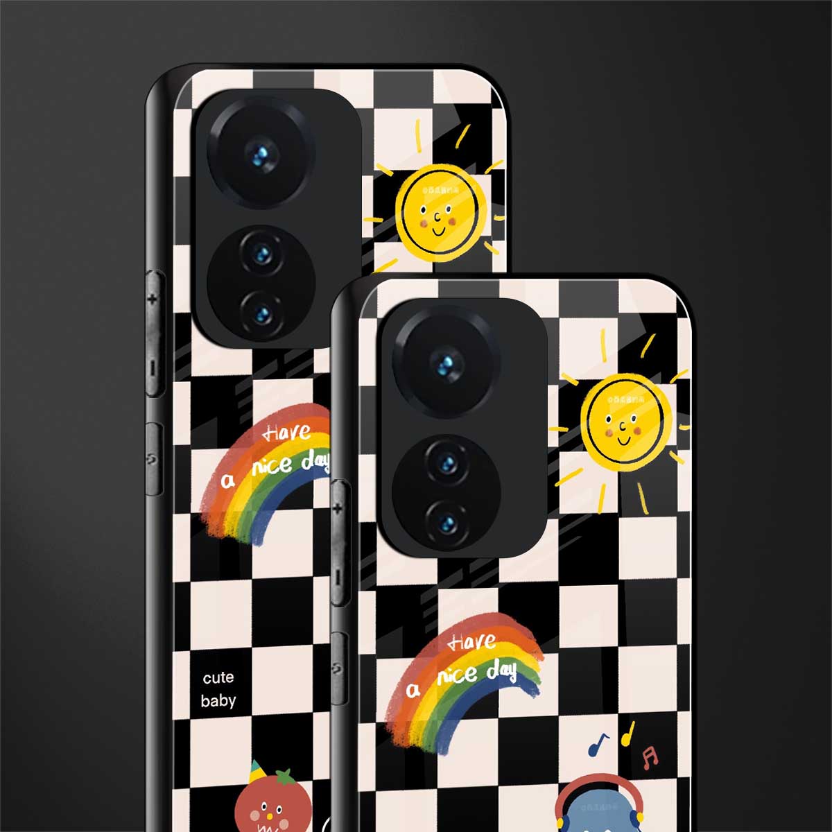 lunch break back phone cover | glass case for vivo t1 44w 4g