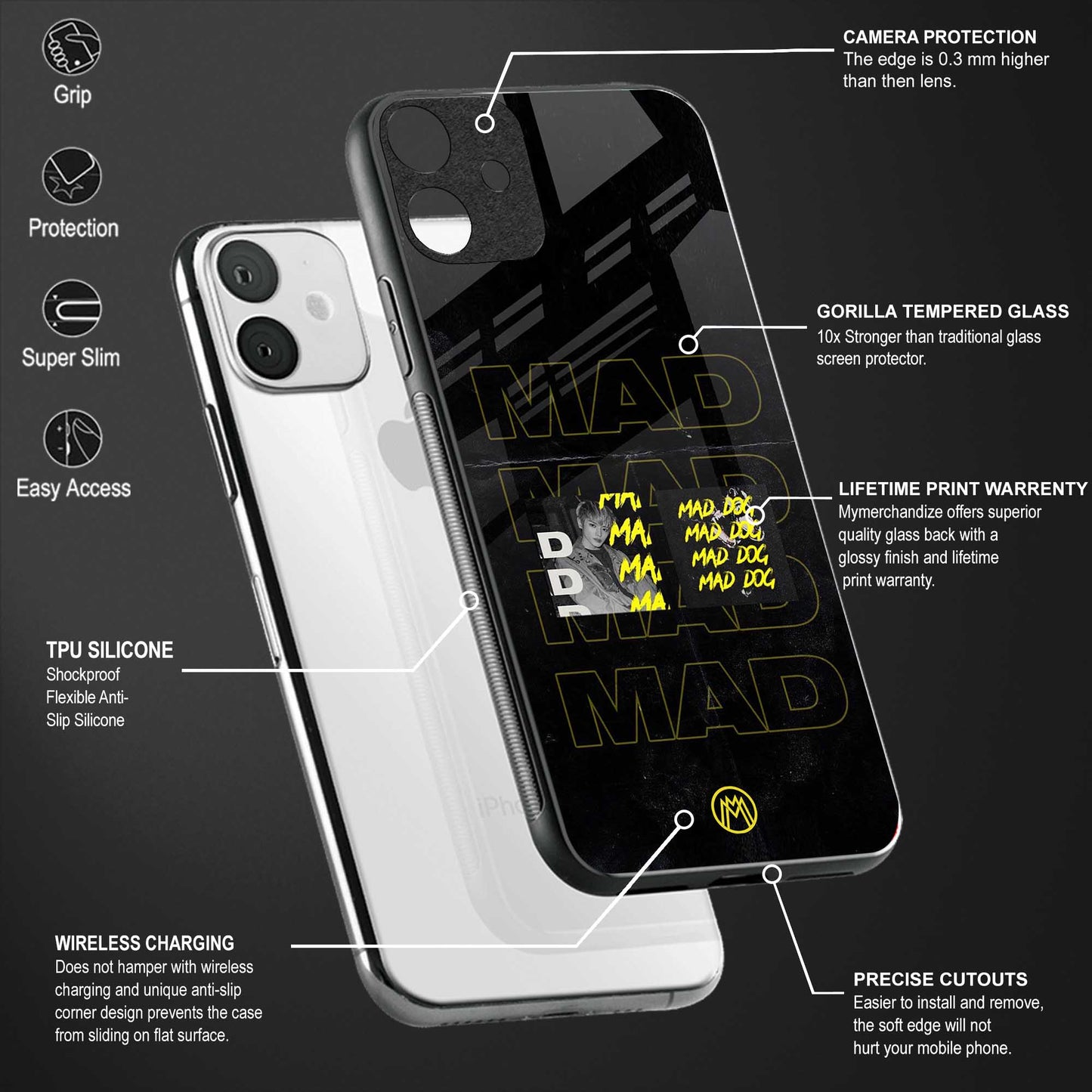 mad dog back phone cover | glass case for oppo reno 5
