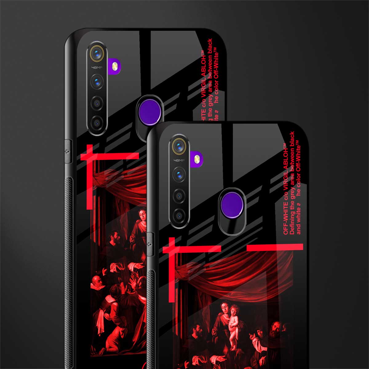 madonna of the rosary glass case for realme 5 image-2