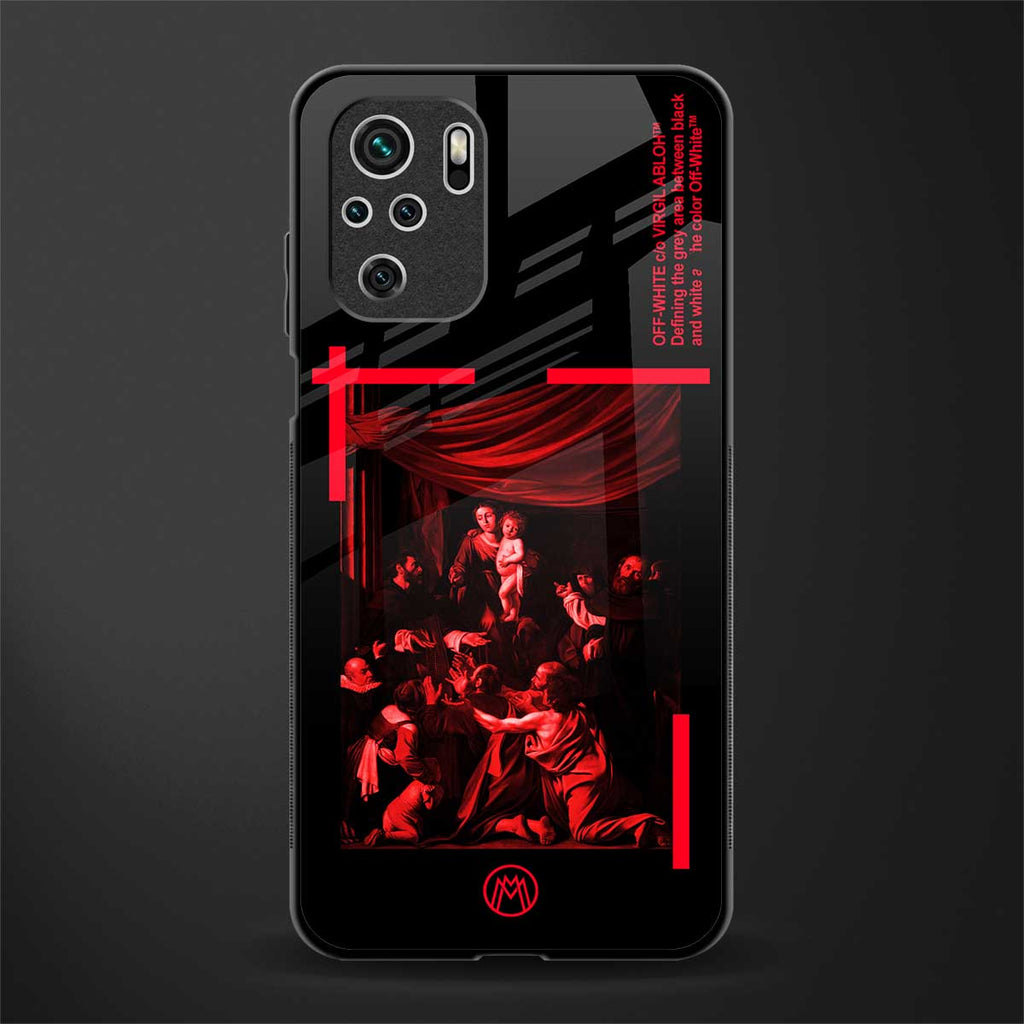 madonna of the rosary glass case for redmi note 10s image
