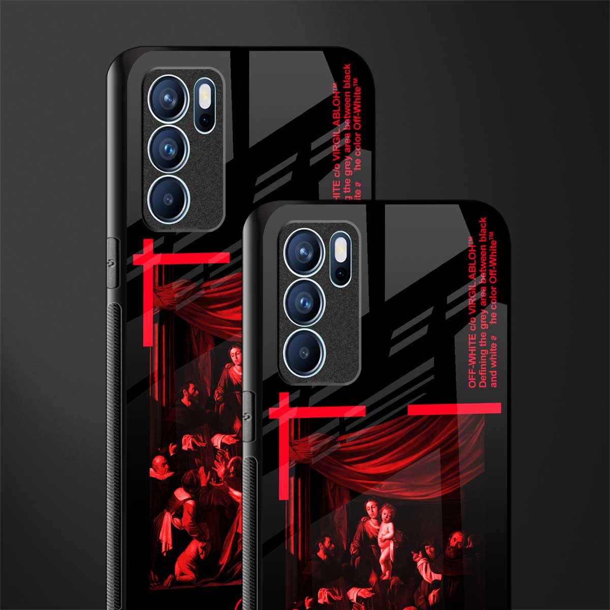madonna of the rosary glass case for oppo reno6 5g image-2