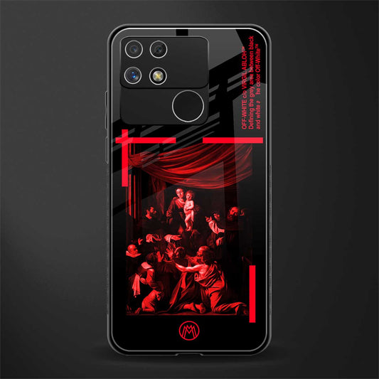madonna of the rosary back phone cover | glass case for realme narzo 50a