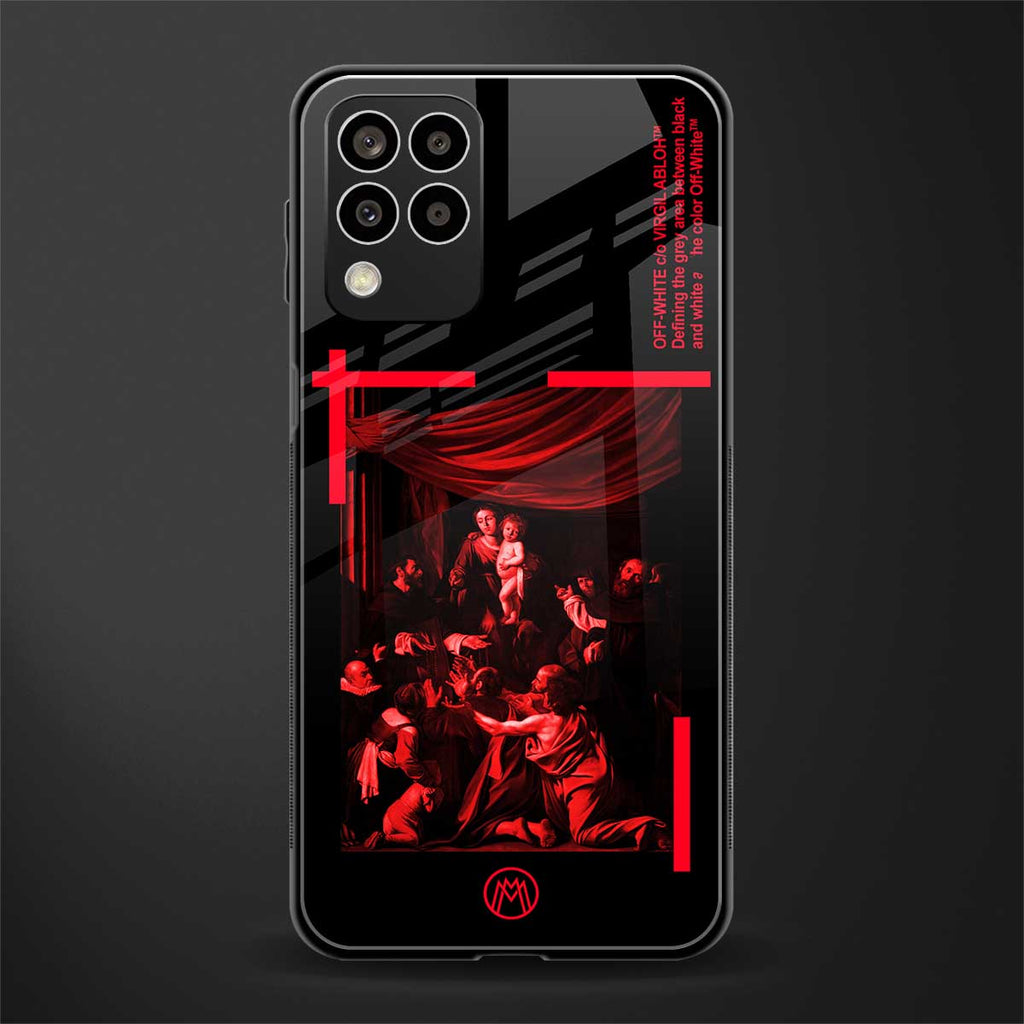 madonna of the rosary back phone cover | glass case for samsung galaxy m33 5g
