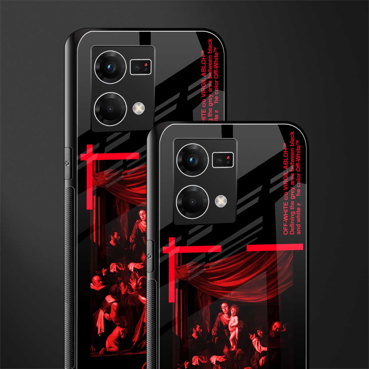 madonna of the rosary back phone cover | glass case for oppo f21 pro 4g