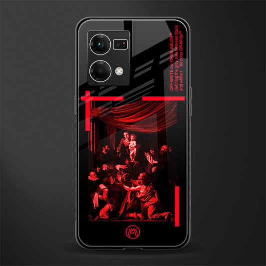 madonna of the rosary back phone cover | glass case for oppo f21 pro 4g