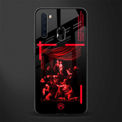 madonna of the rosary glass case for samsung a21 image