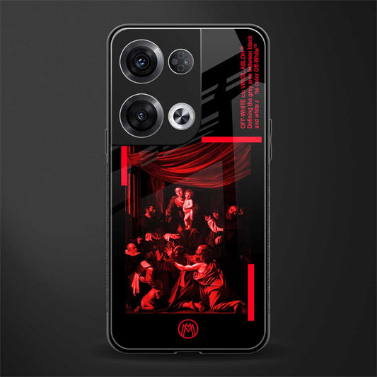madonna of the rosary back phone cover | glass case for oppo reno 8