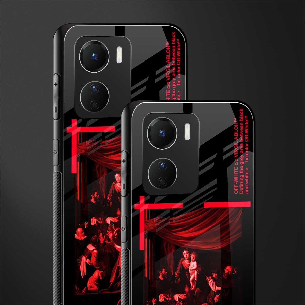 madonna of the rosary back phone cover | glass case for vivo y16