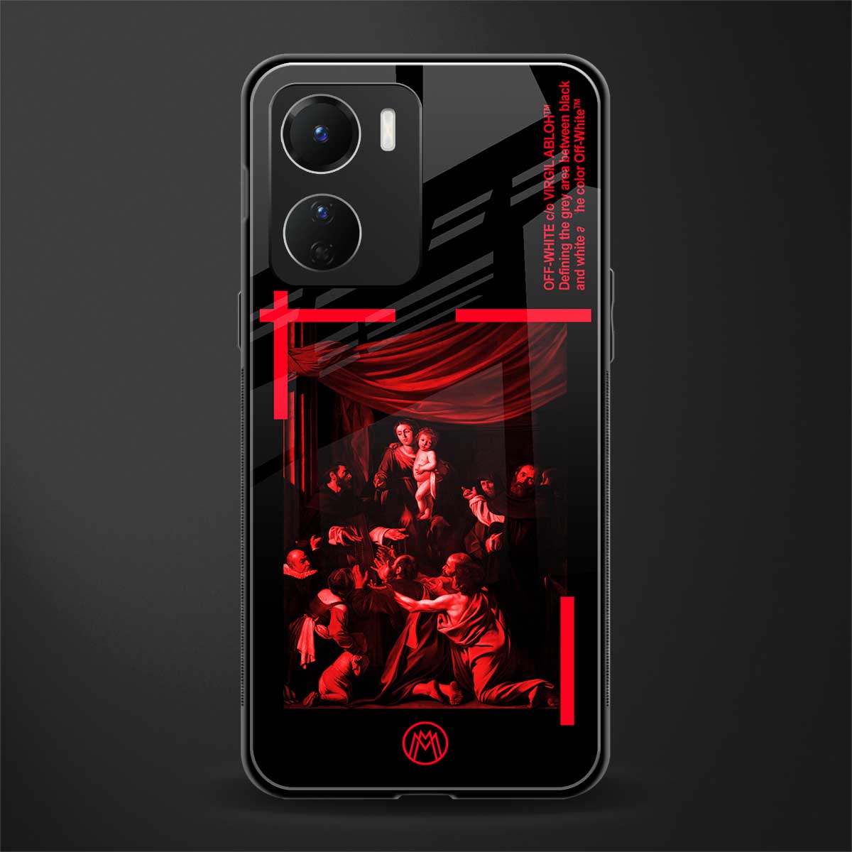 madonna of the rosary back phone cover | glass case for vivo y16