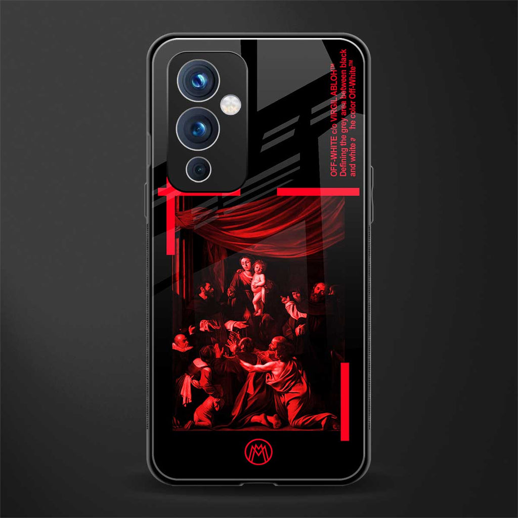 madonna of the rosary back phone cover | glass case for oneplus 9