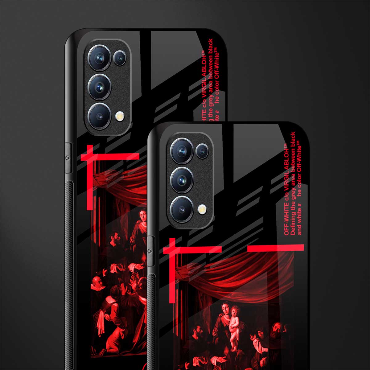 madonna of the rosary back phone cover | glass case for oppo reno 5