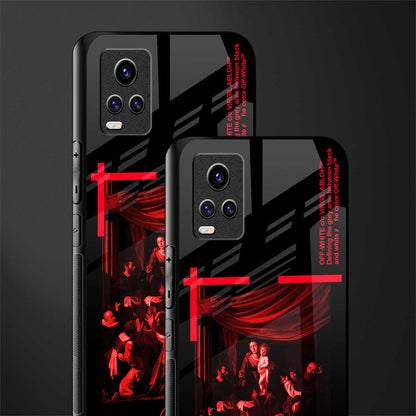 madonna of the rosary back phone cover | glass case for vivo v21e 4g