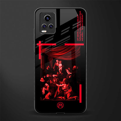 madonna of the rosary back phone cover | glass case for vivo v21e 4g
