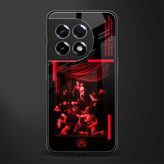 madonna of the rosary back phone cover | glass case for oneplus 11r