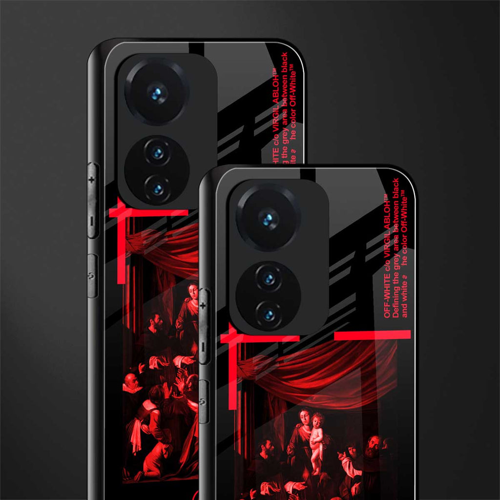 madonna of the rosary back phone cover | glass case for vivo t1 44w 4g