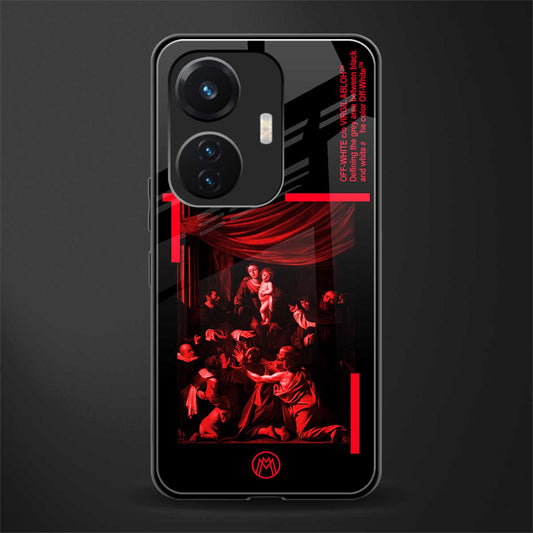 madonna of the rosary back phone cover | glass case for vivo t1 44w 4g