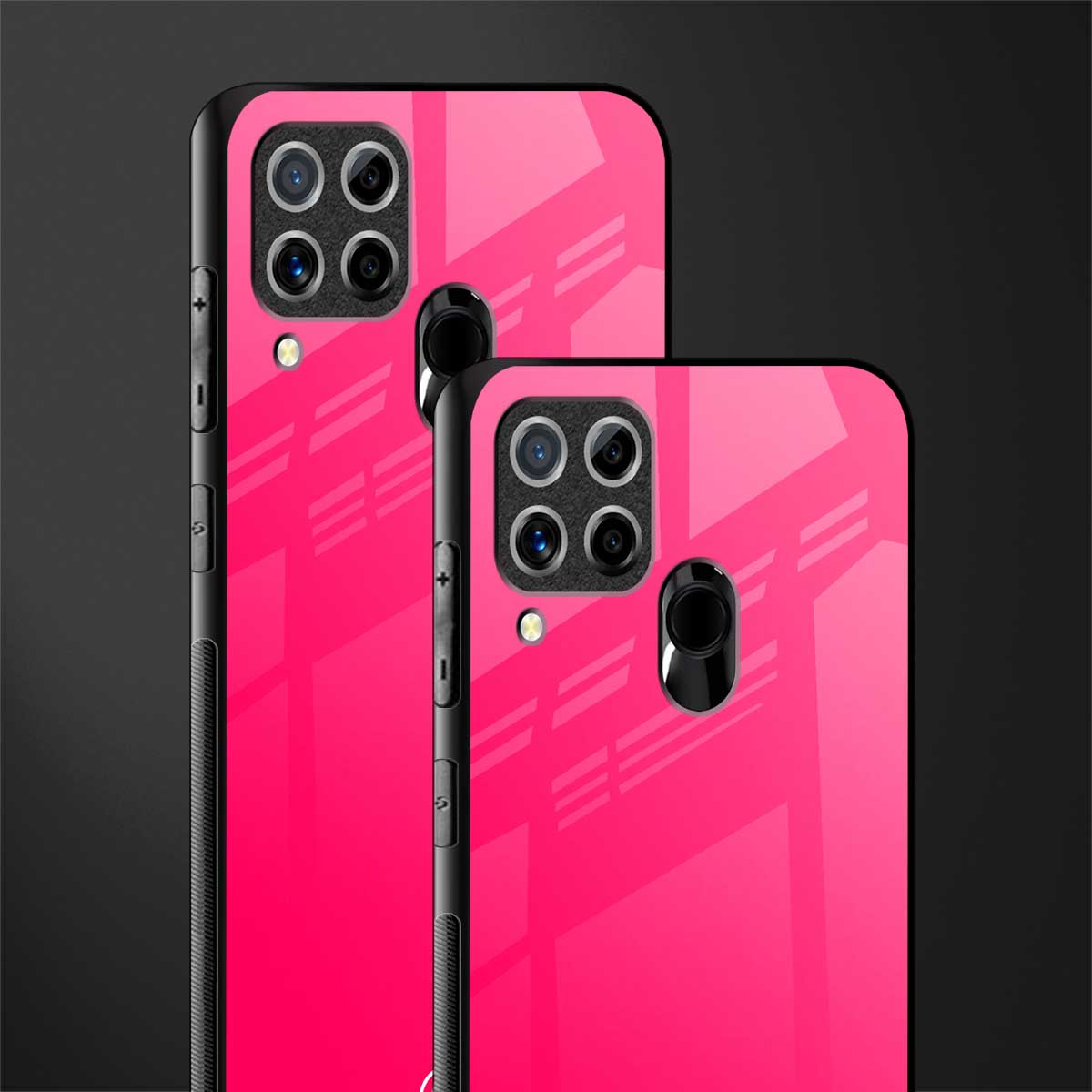 magenta paradise glass case for realme c15 image-2