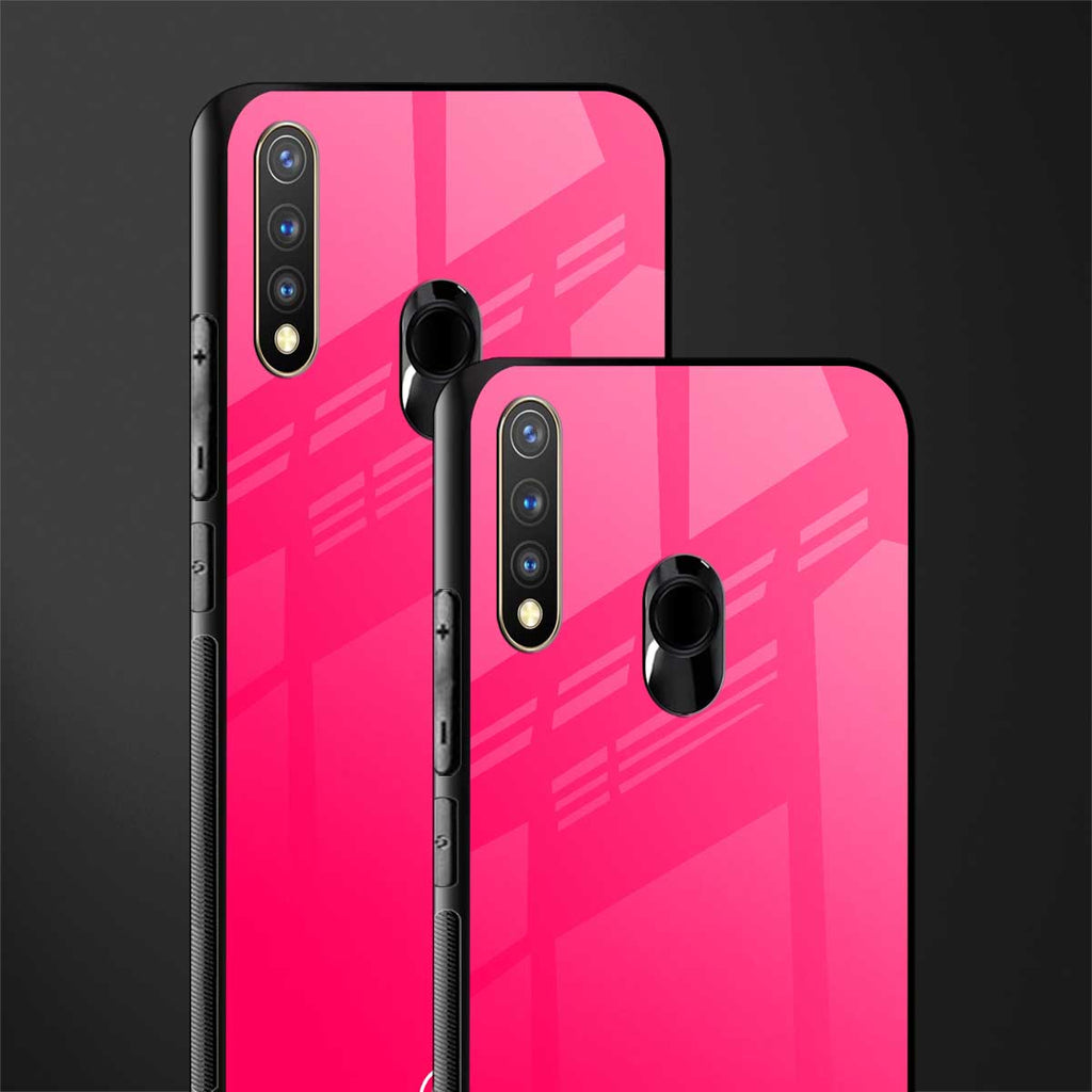 magenta paradise glass case for vivo y19 image-2