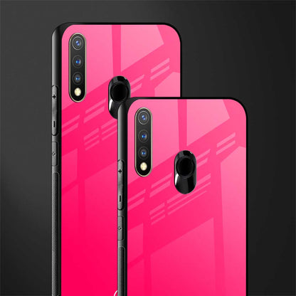 magenta paradise glass case for vivo y19 image-2