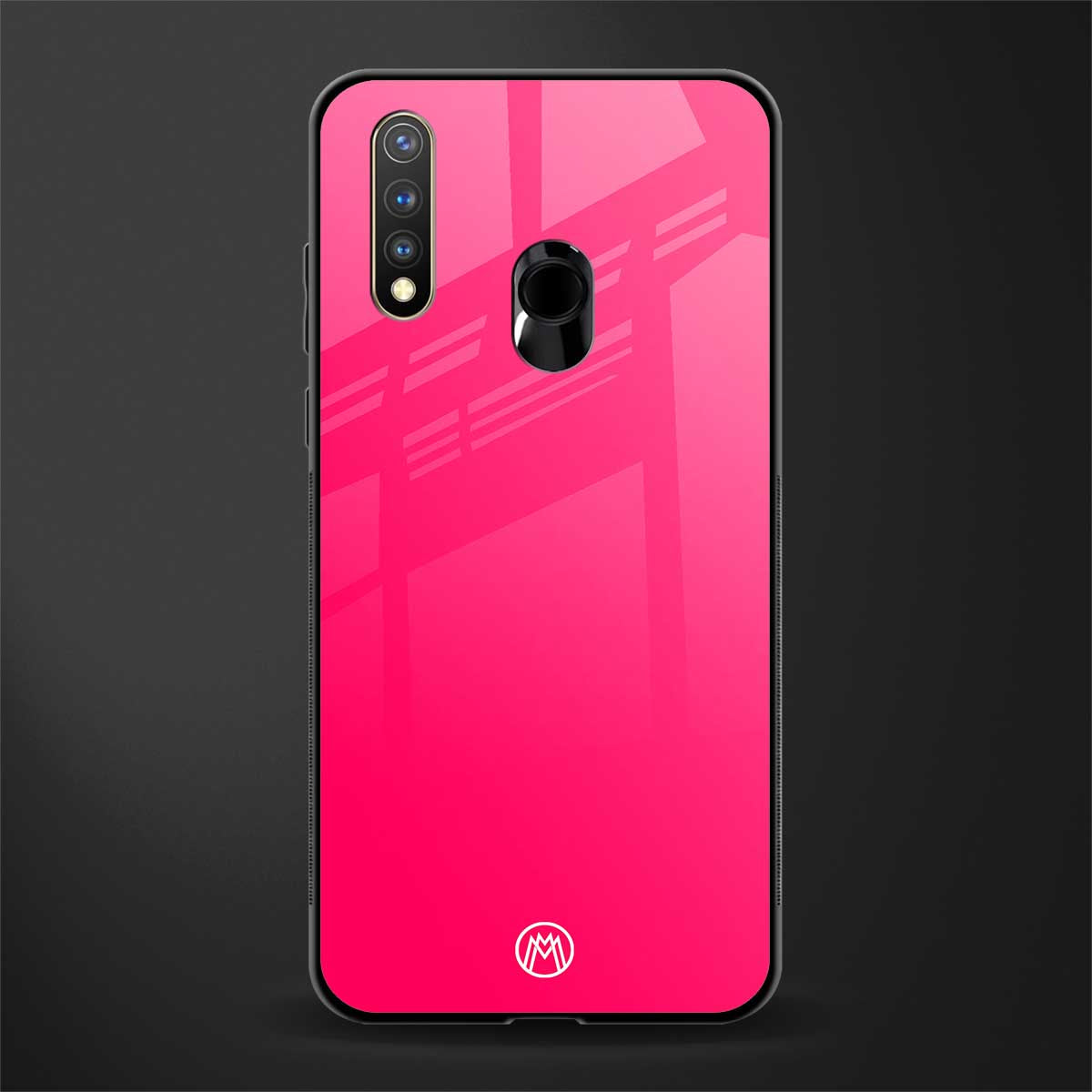 magenta paradise glass case for vivo u20 image