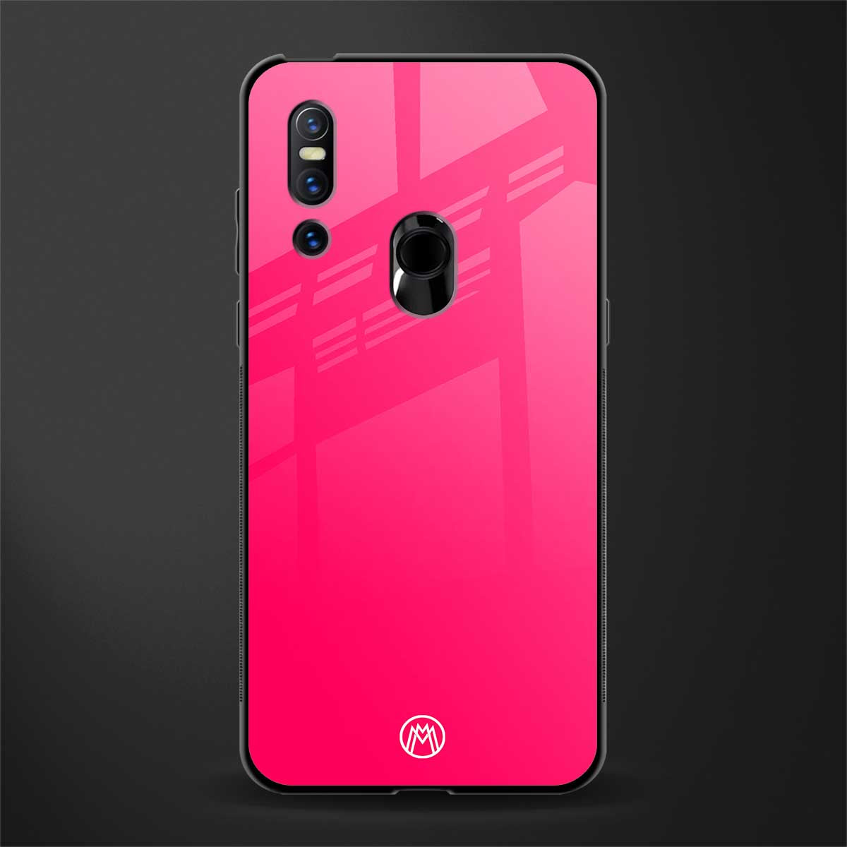 magenta paradise glass case for vivo v15 image