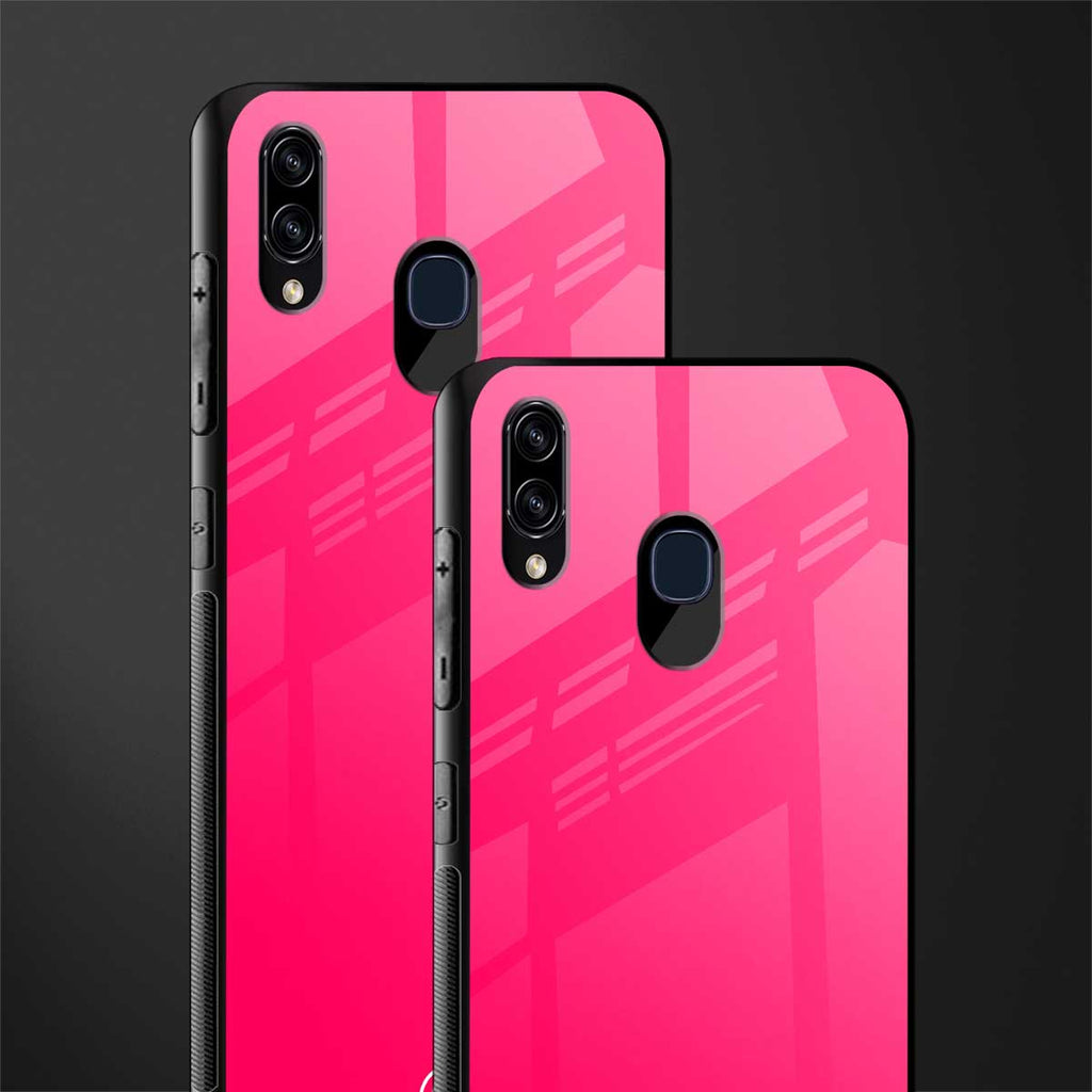magenta paradise glass case for samsung galaxy a30 image-2