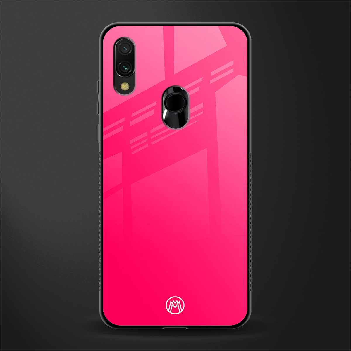 magenta paradise glass case for redmi note 7 image