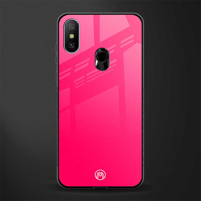 magenta paradise glass case for redmi 6 pro image