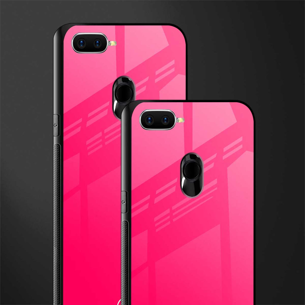 magenta paradise glass case for oppo a12 image-2