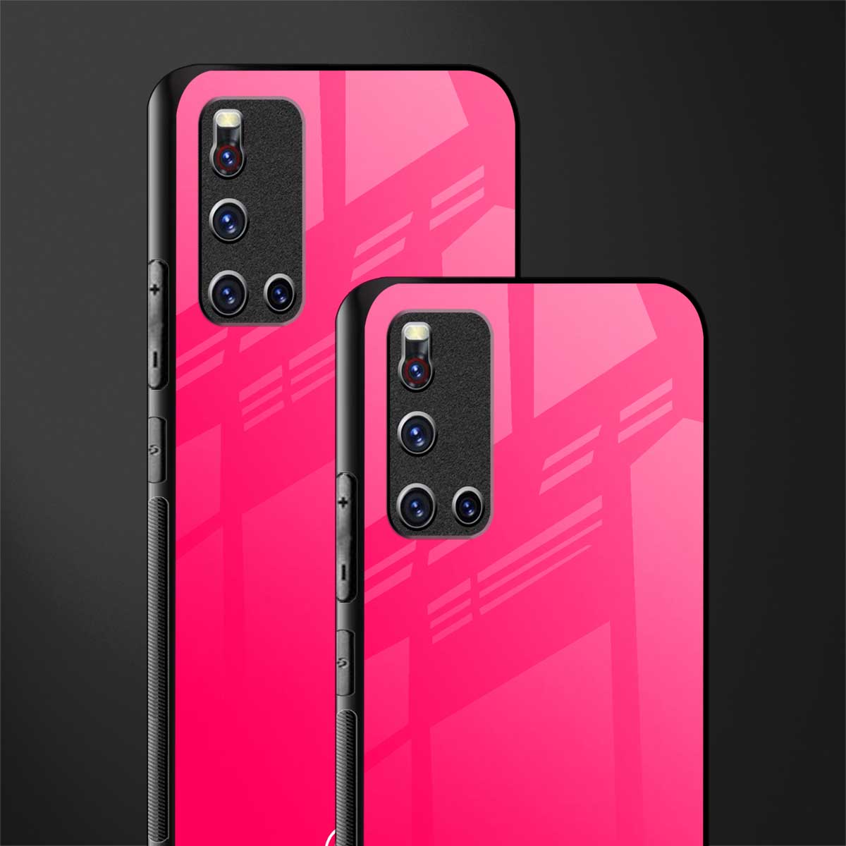 magenta paradise glass case for vivo v19 image-2