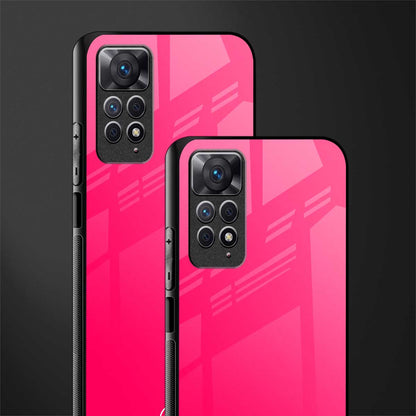 magenta paradise glass case for redmi note 11 pro image-2