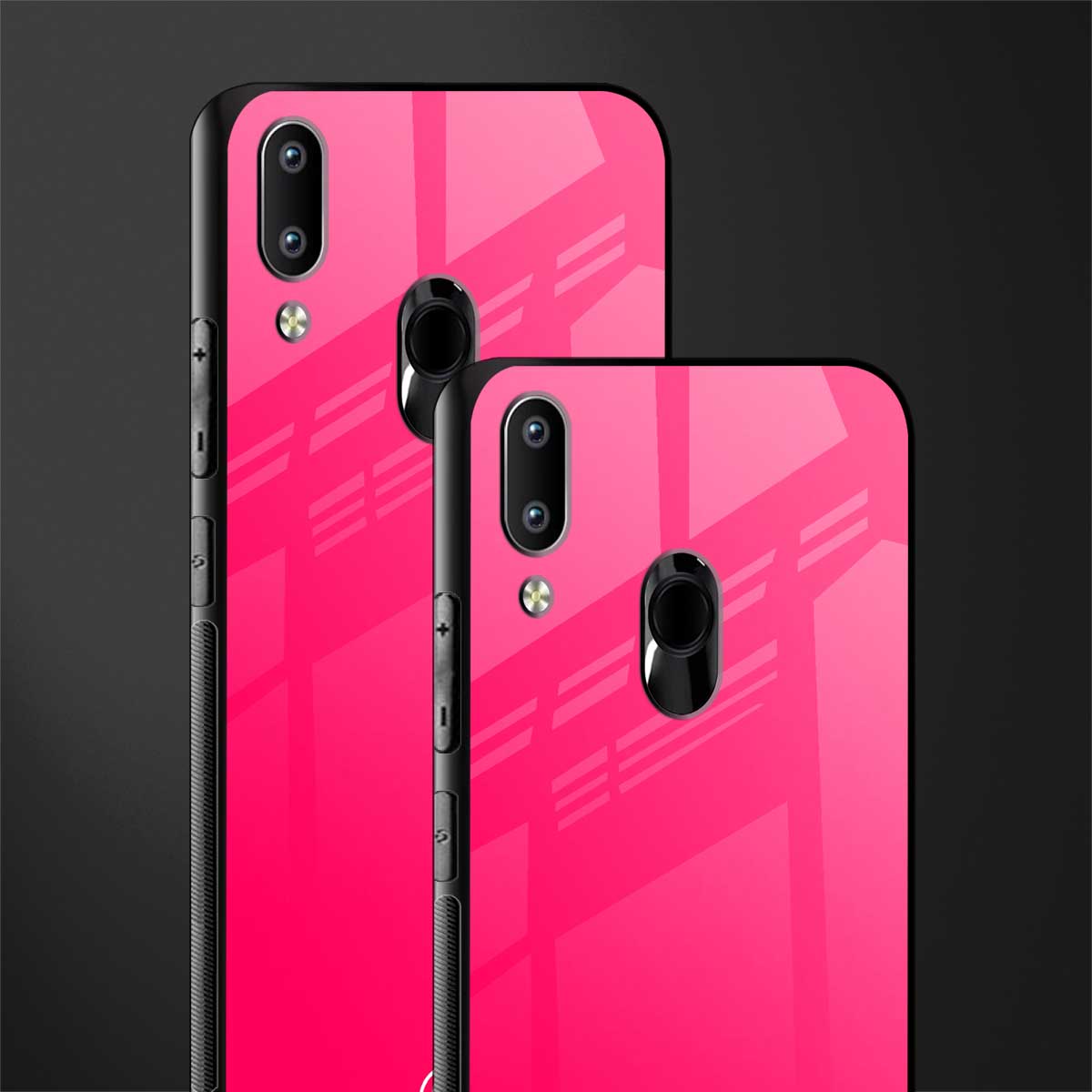 magenta paradise glass case for vivo y91 image-2