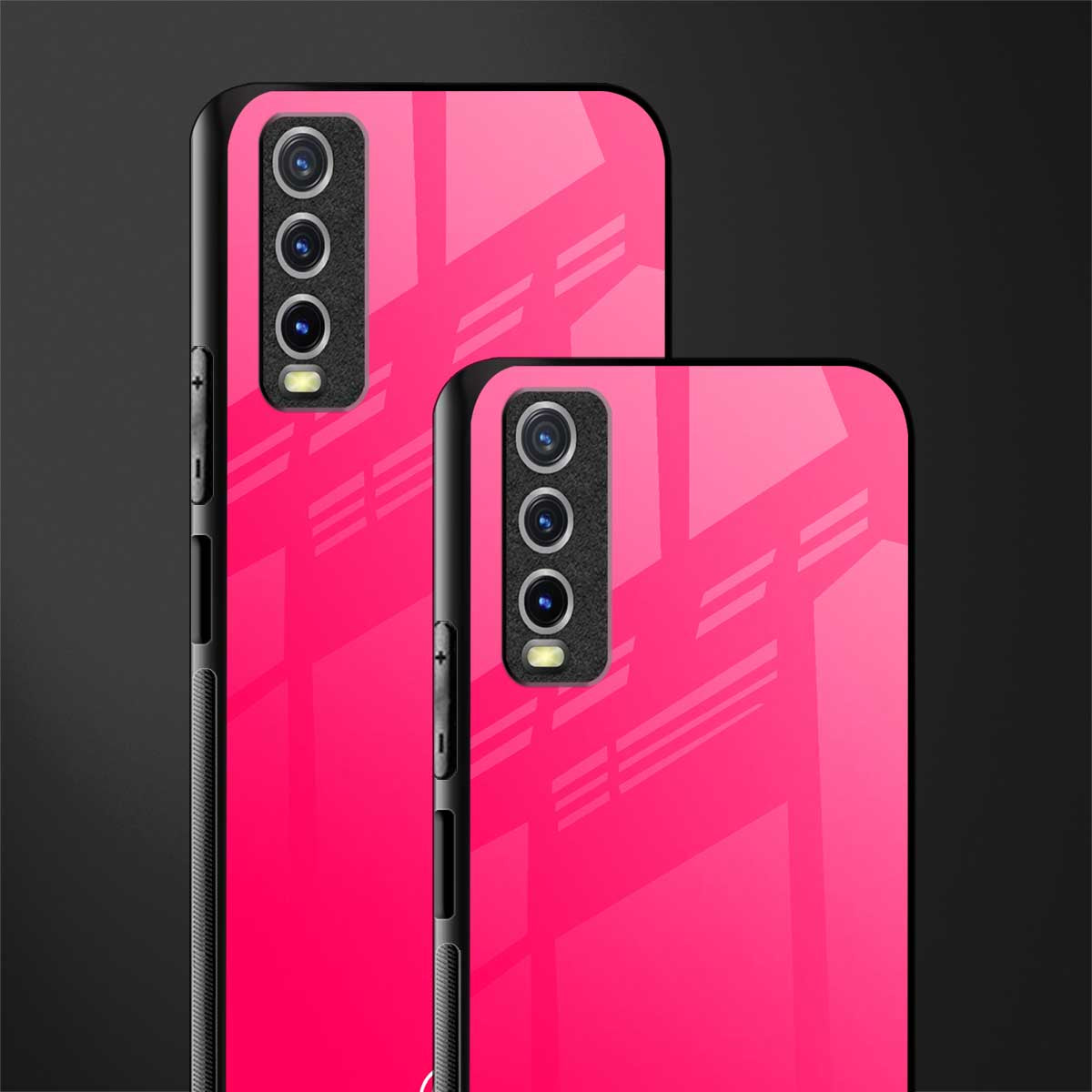 magenta paradise glass case for vivo y20 image-2