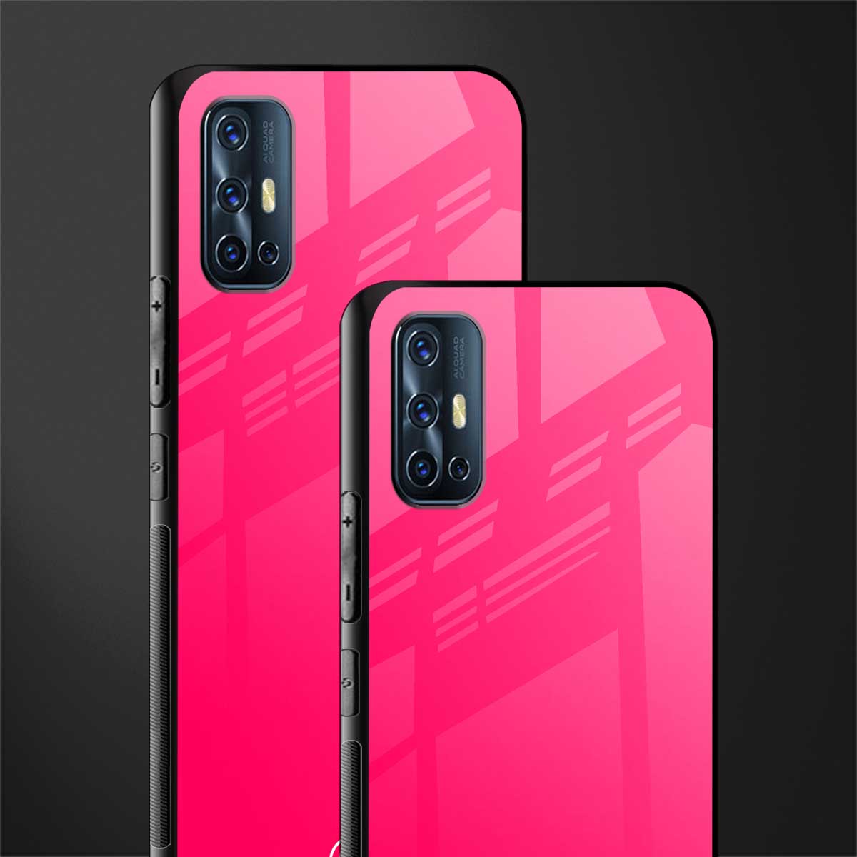 magenta paradise glass case for vivo v17 image-2