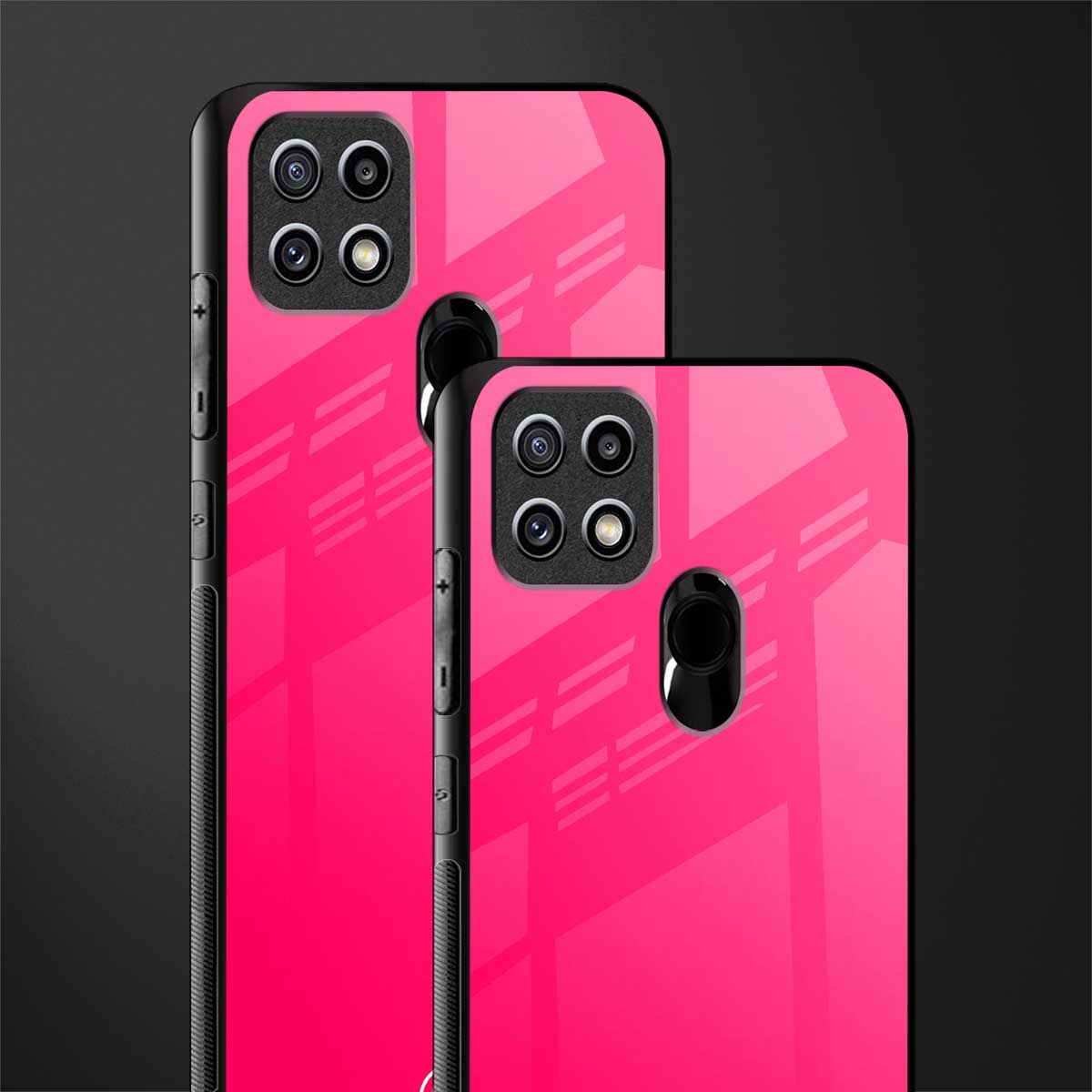 magenta paradise glass case for oppo a15s image-2