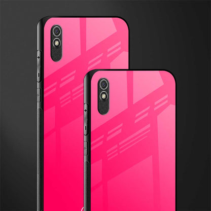 magenta paradise glass case for redmi 9a image-2