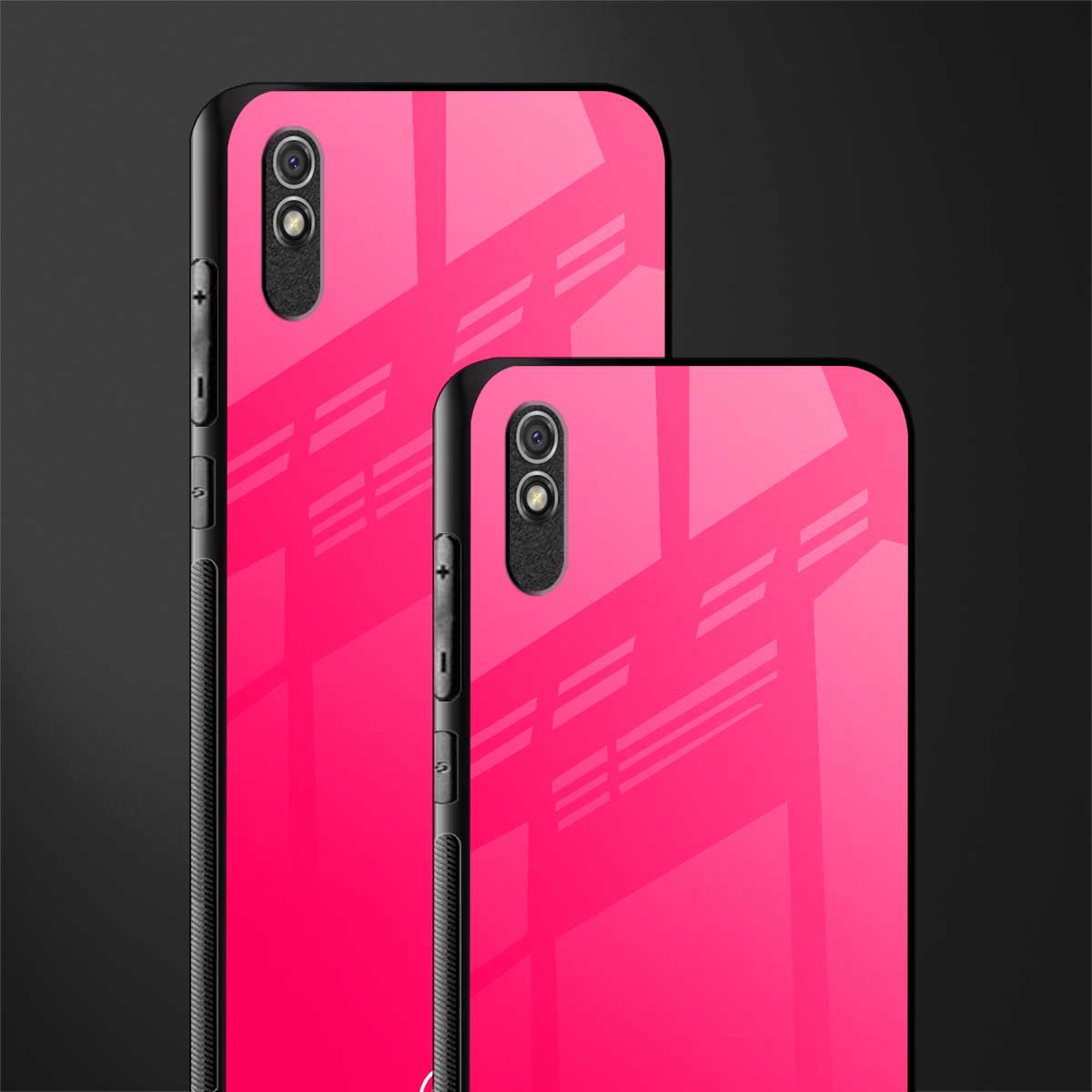 magenta paradise glass case for redmi 9i image-2