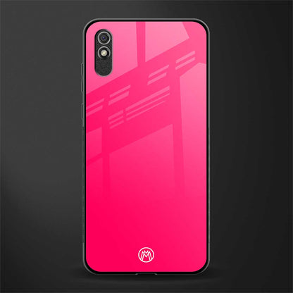 magenta paradise glass case for redmi 9i image