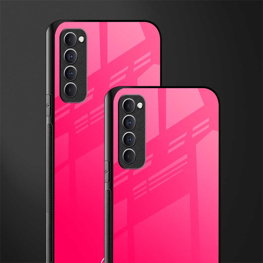magenta paradise glass case for oppo reno 4 pro image-2