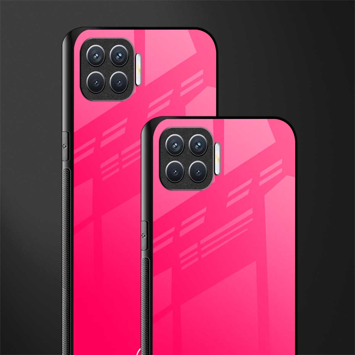 magenta paradise glass case for oppo f17 image-2