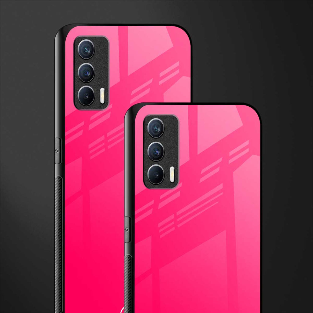 magenta paradise glass case for realme x7 image-2