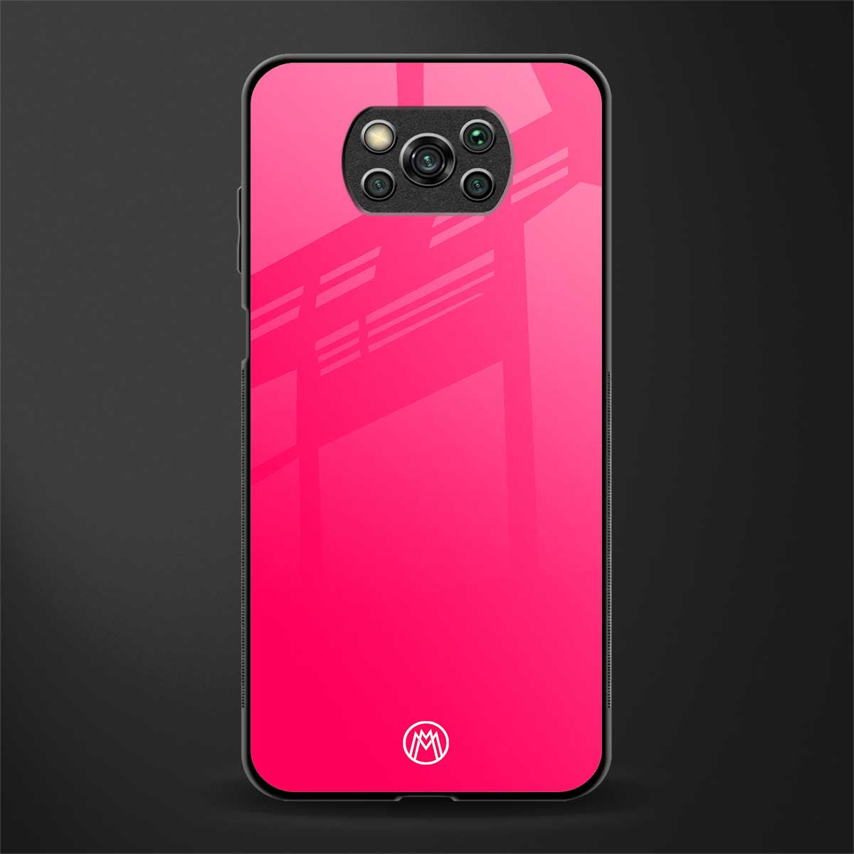 magenta paradise glass case for poco x3 image